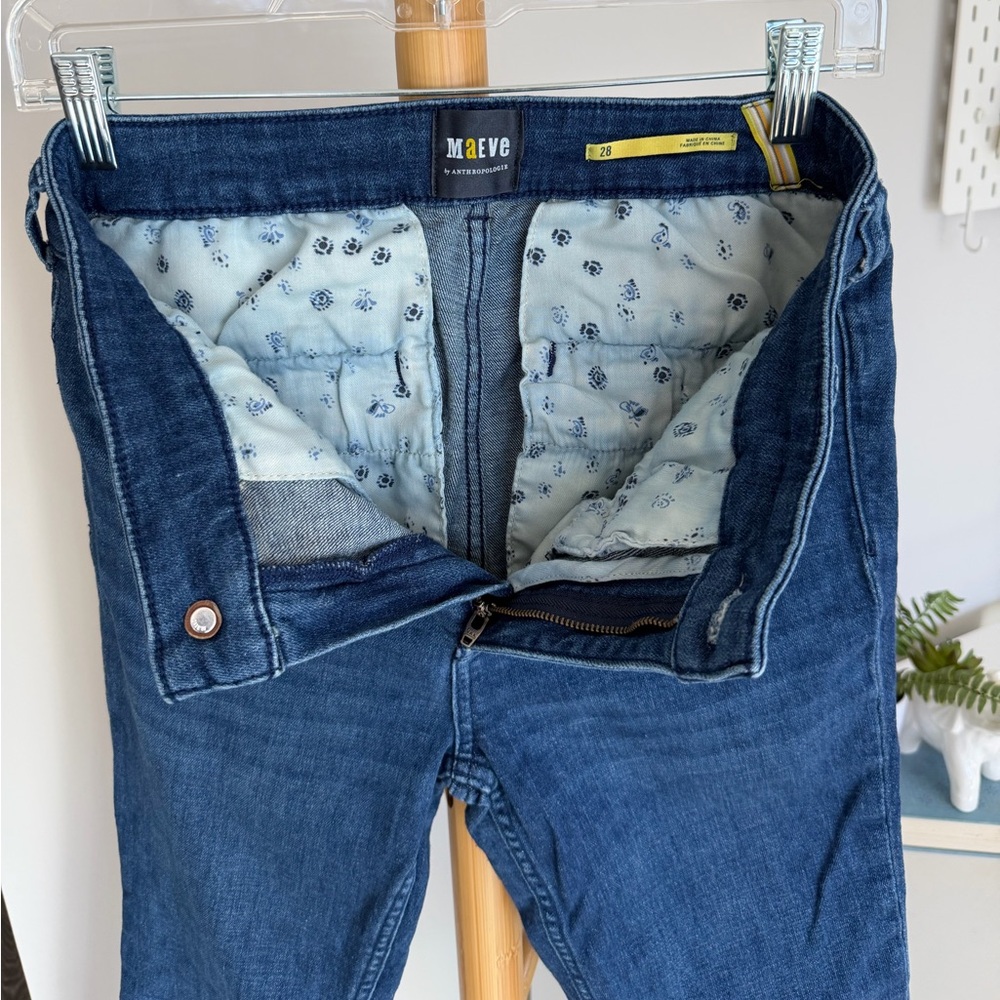 Maeve by Anthropologie Women's essential slim high-rise ankle crop jeans Sz 28 - Picture 4 of 6